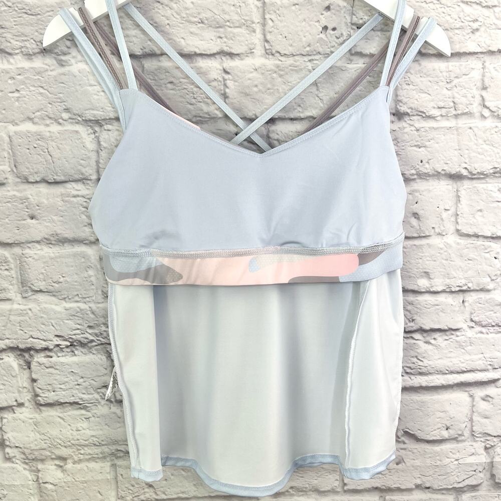 Lucky in Love Womens Size L Undercover Love Camo Over Tank Glace Print Blue NWT - Picture 13 of 16
